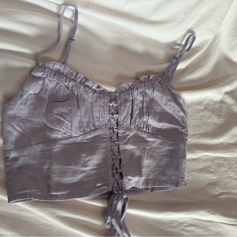 LA Hearts Lavender Crop Top
